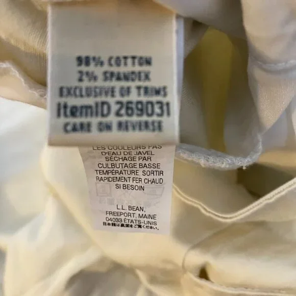 (2) L.L. Bean Classic Fit 10R khaki (Whalebone) and black cropped pants Bayside - Picture 6 of 9